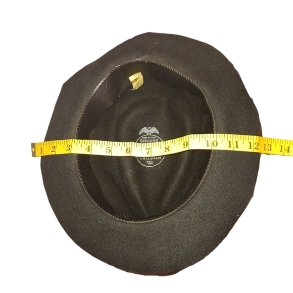 VINTAGE EFFANEM 100% WOOL BLACK CRUSHER HAT - Picture 7 of 9